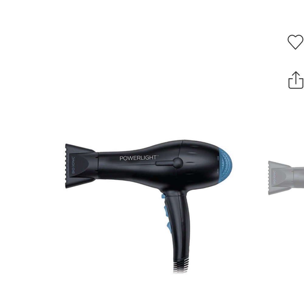 PowerLight Hair Dryer in Black and Teal